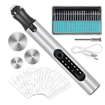 Ручка для гравировки, набор инструментов для электрогравировки, USB-аккумуляторный гравер, ручка для травления, микро-аккумуляторный инструмент для вырезания для поделок