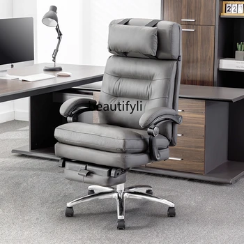 Кресло руководителя из натуральной кожи, Офисное кресло с откидной спинкой, Диван, Компьютерное кресло, Офисные кресла для сна