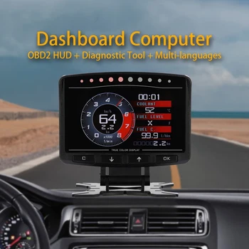 X50 Pro Автомобильный датчик OBD2 HUD, Многофункциональная цифровая приборная панель, компьютер, автоматический дисплей Температуры охлаждающей жидкости, масла, турбонаддув