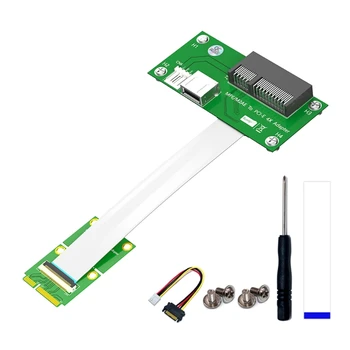 Плата расширения Mini PCIE-PCIE X4 + USB с высокоскоростным FPC-кабелем с магнитной накладкой (горизонтальная установка)