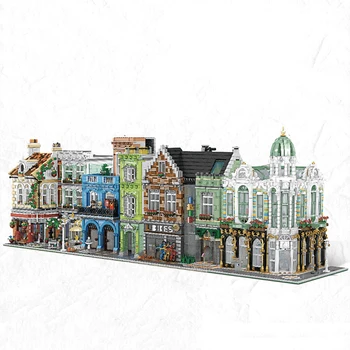 Серия Street View Строительные блоки Модель украшения Магазин Отель Сборка детских головоломок Креативные игрушки своими руками Подарки на день рождения