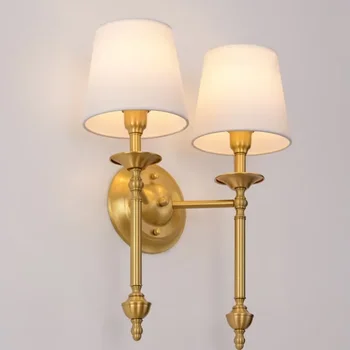 Простой зеркальный передний светильник Гостиная Вилла Клубный дом Настенный светильник Американская спальня прикроватная лампа