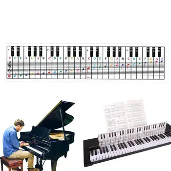 Таблица нот фортепиано Съемная Клавиша-карта для клавиатуры с 61/88 клавишами Таблица нот для урока фортепианной музыки Аксессуары для фортепиано
