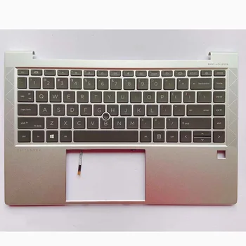 Новая клавиатура с подставкой для рук с подсветкой для HP EliteBook 740 745 840 G7 G8 M07090-001 серебристого цвета