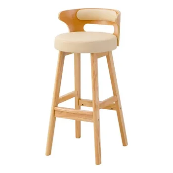 Барный стул современный простой домашний барный стул со спинкой на стойке регистрации высокий табурет для молочного чая в магазине высокий стул для кормления
