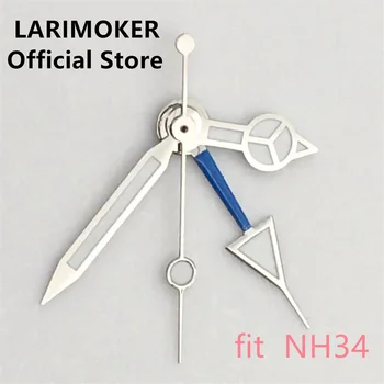 Светящиеся часы LARIMOKER для NH34 (GMT) 3804 (GMT) с ручным механизмом