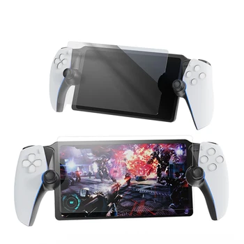 Ультратонкое закаленное стекло для PlayStation Portal с защитой от отпечатков пальцев, защитная пленка с пузырчатыми круглыми краями экрана