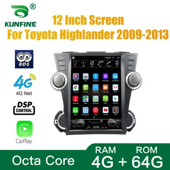 Экран Tesla Восьмиядерный 4 ГБ ОЗУ 64 ГБ ПЗУ Android 10,0 автомобильный DVD-GPS-плеер автомобильный стерео для Toyota Highlander 2009-2013
