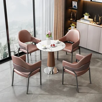 Европейские роскошные обеденные стулья Кухонные Обеденные стулья в скандинавском стиле с металлической обивкой, Модная современная мебель для дома Cadeiras De Jantar