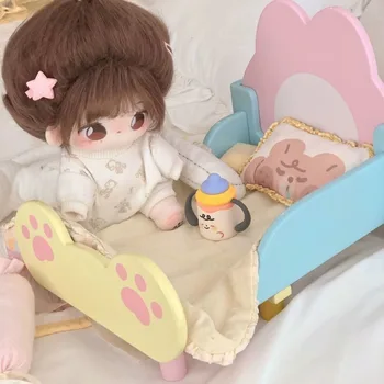 Раскладная кровать для кукольной мебели из хлопка, детская кроватка 