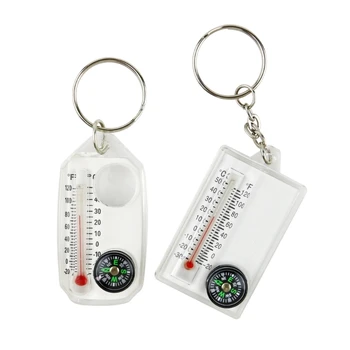 Маленький брелок с термометром, мини-брелок для ключей карманного размера, снаряжение для кемпинга