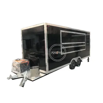 Продается OEM квадратный ретро-трейлер с тележкой для еды, холодильник, передвижной фургон для фаст-фуда с кухней