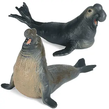 Развивающая игрушка, Научное моделирование для раннего обучения, Жизнь морских обитателей, Модели морских слонов, Фигурки тюленей и моржей