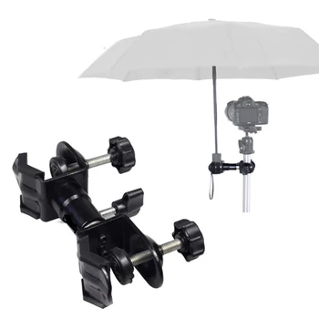 Зажим для крепления зонтика для фотосъемки на открытом воздухе Отрегулируйте Крепление штатива для камеры с фиксированным зажимом