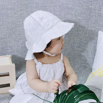 Милая пляжная кепка с защитой от ультрафиолета для малышей, панама, солнцезащитная кепка