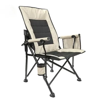 Сверхпрочные складные стулья для внешней поддержки, походный стул с высокой спинкой и поясничной поддержкой, портативные уличные стулья
