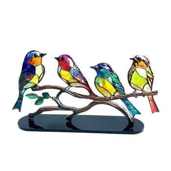 Орнамент в виде птиц, привлекательный декор стола для гостиных и офисов