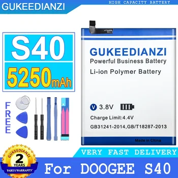 Сменный аккумулятор большой емкости 5250 мАч для мобильных телефонов DOOGEE S40 Smartphon Batteries