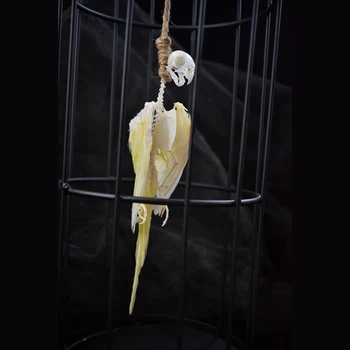 2010 Оригинальное Украшение рабочего стола в виде костяной птичьей клетки в готическом стиле, украшение из настоящей Кости, Креативный Подарок на День Рождения