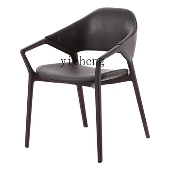 Обеденный стул XL из массива дерева с врезным подлокотником и спинкой из ясеня, кресло для отдыха, рабочее кресло
