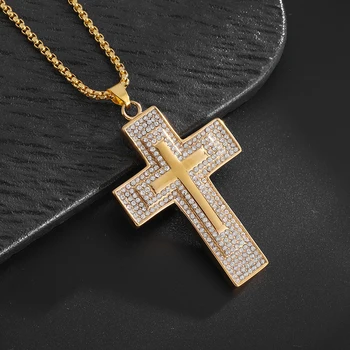 Креативное и модное ожерелье с христианским крестом для мужчин, индивидуальный тренд, вера, простые ювелирные аксессуары для женщин