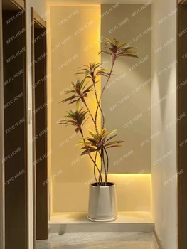 Canna Green Plant Вход в гостиную с бионической имитацией растений