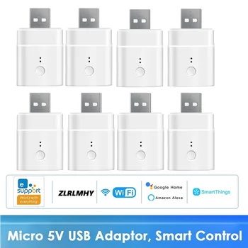 Разъем Micro Wifi 5V USB-адаптер eWeLink App Control Smart Timing Charge Plug Работа с Alexa Google Alice Home Assistant