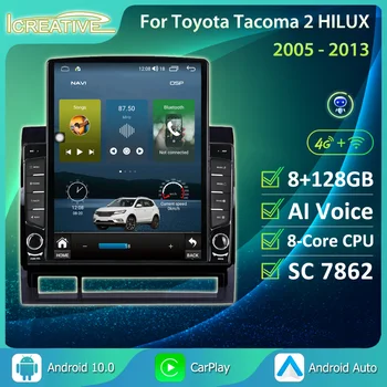 IPS Android 10.0 Для Toyota Tacoma 2 HILUX 2005-2013 Tesla Магнитола Автомобильный Радиоприемник Мультимедийный Видеоплеер Навигация GPS RDS HU Без DVD