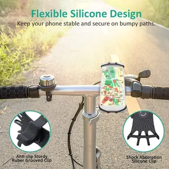 Для телефона 4,0-6,0 дюймов, держателя мобильного телефона для велосипеда, вращающегося силиконового держателя для велосипеда, держателя руля для мотоцикла