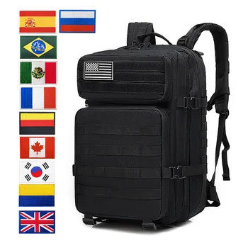 Двухразмерная Военная походная сумка Для мужчин и женщин, Спортивный Походный Охотничий Нейлоновый Тактический рюкзак с нашивкой с флагом, 3P Attack Pack, 30 л или 50 л