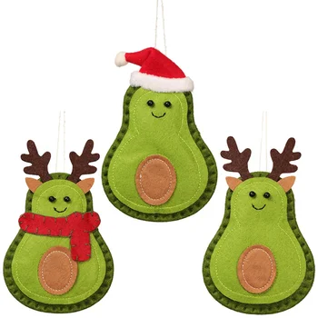 Рождественский подвесной кулон, Очаровательные подвесные подвески с авокадо, украшения для Рождественской елки, Вечерние украшения для дома