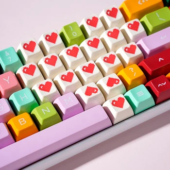 ECHOME Loving Keycap Набор Оригинальность ABS Форма любви, милая Радужная клавиатура, колпачок SA Profile, изготовленный на заказ колпачок для механической клавиатуры