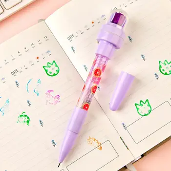 Мини-шариковая ручка, пластиковая шариковая ручка, 6 цветов, для заметок, Прочные принадлежности для рисования цветной ручкой