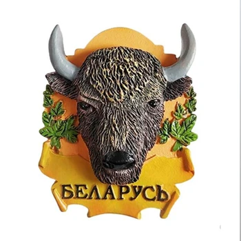 Беларусь Бизон 3D Магниты На Холодильник Туристические Сувениры Магнитная наклейка на Холодильник Декор для дома