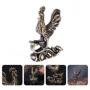 1 шт. китайский зодиак Курица из латуни офисные украшения