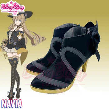 Обувь для косплея Navia Game Genshin Impact Fontaine, Обувь для косплея Navia, Обувь для ролевых игр Унисекс, Обувь любого размера, CoCos