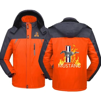Толстая куртка-ветровка зимой с принтом Mustang, водонепроницаемая и теплая куртка для холодного альпинизма на открытом воздухе.