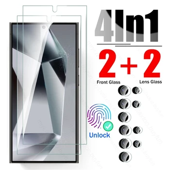 Защитная Крышка Объектива Камеры S24Ultra Glass 4 В 1 Для Samsung Galaxy S24 Ultra Protective Screen Glas Sumsung S 24 Plus S24Ultra