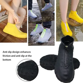 Обувь из 2 предметов Высушите и почистите с помощью водонепроницаемых бахил, которые легко надевать, долговечный чехол для обуви.
