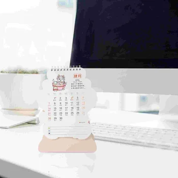 Мультяшный ежемесячный календарь Настольный офисный настольный стол Настольный Милый декор Офисные памятные часы В ежемесячном календаре