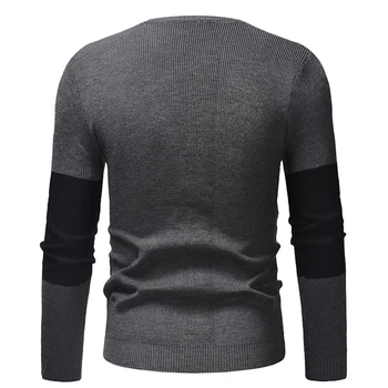 Придайте этому элегантному образу Наш мужской повседневный свитер с уникальной прострочкой, пуловер с круглым вырезом, предназначенный для облегающего кроя.
