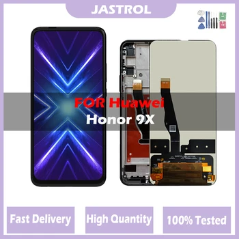 6,59 ‘ЖК-Дисплей Для Huawei Honor 9X Global Premium ЖК-дисплей с Сенсорным Экраном 10 touch Digitizer В сборе С Рамкой STK-LX1