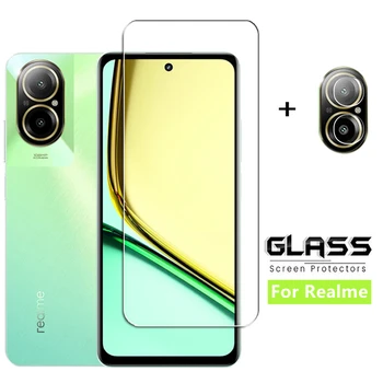 Полностью прозрачное стекло для Realme C67 Закаленное стекло Realme C67 Протектор экрана Защитная пленка для объектива камеры телефона Realme C67 NFC 4G