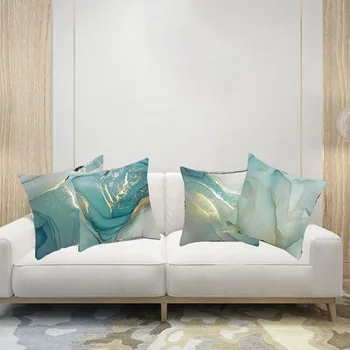 Чехлы для диванных подушек с абстрактным мраморным цветочным принтом, наволочки для домашнего декора, постельные принадлежности для вечеринок в автомобиле