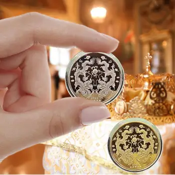 Монета из коллекции китайского дракона, двусторонняя монета дракона из сплава Для памятных подарков на китайский год для витрины у входной двери