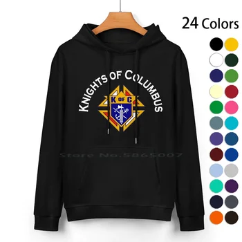 Свитер с капюшоном Knights Of Columbus из чистого хлопка, 24 цвета, День Колумба, Католическая Религиозная группа Церковного братства