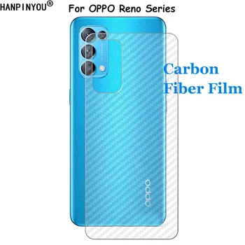 Для OPPO Reno5 Reno 8 7 5 6 Z F Pro K Plus Lite 5G 3D Прозрачная Задняя пленка из Углеродного Волокна Stiker Screen Protector (Не стекло)