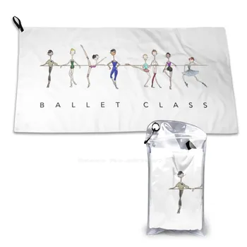 Быстросохнущее полотенце с 3D-принтом Ballet Class, Спортивное мягкое полотенце Ballet Class Ballerina
