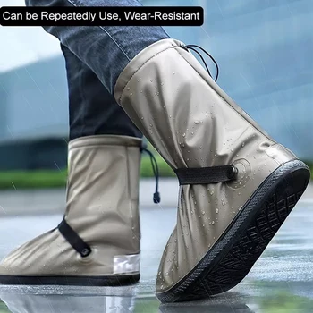 Дождевик для обуви Водонепроницаемый Многоразовый Унисекс Мотоцикл Велоспорт Велосипед Дождевик для обуви Чехлы для обуви Непромокаемый чехол для обуви