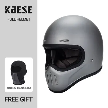 Легкий мотоциклетный шлем из стекловолокна Гоночные мотоциклетные шлемы Ретро Спортивный шлем с откидной крышкой для мотокросса на все лицо
